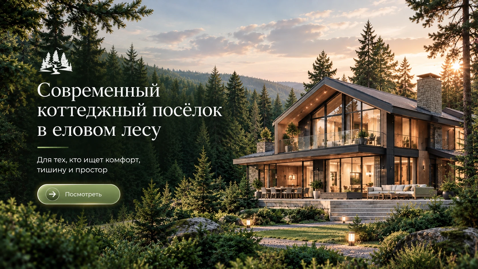 Современный коттеджный посёлок в еловом лесу — для тех, кто ищет комфорт, тишину и простор